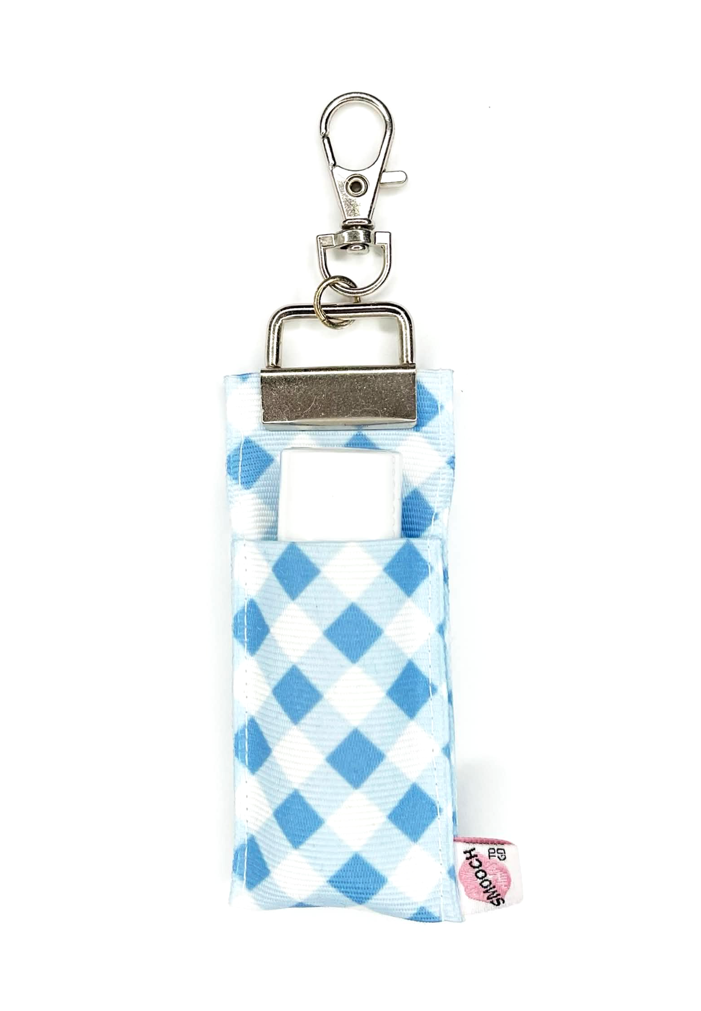 Gingham - Blue - Lip Balm Holder