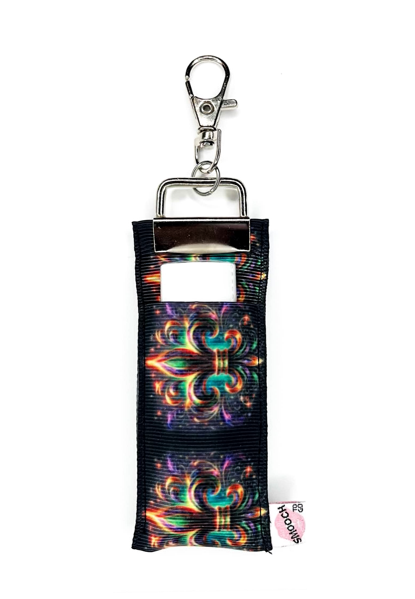 Mardi Gras - Fleur de Lis on Black - Lip Balm Holder