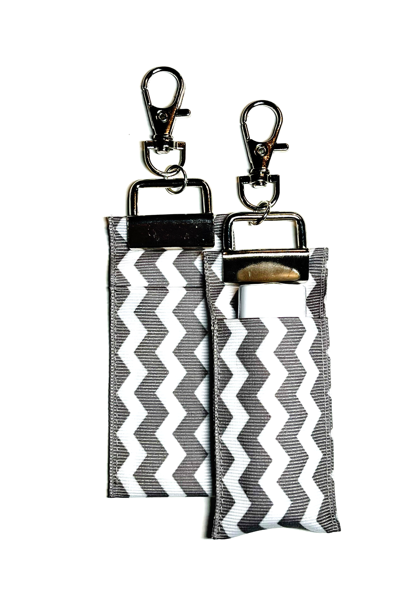 Chevron - Grey - Lip Balm Holder (Single)