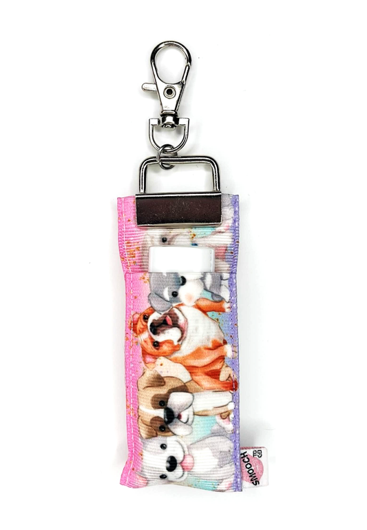 Pets - Dogs on Pink - Lip Balm Holder