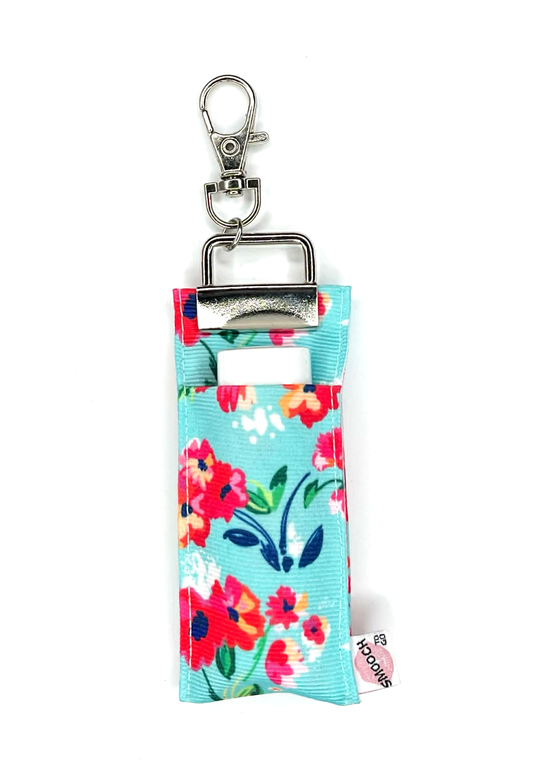 Floral on Aqua - Lip Balm Holder