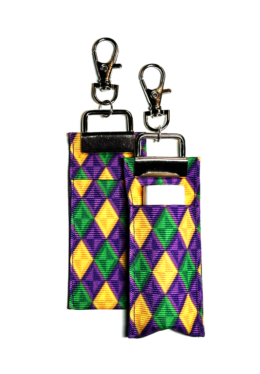 Mardi Gras - Diamonds - Lip Balm Holder (Single)