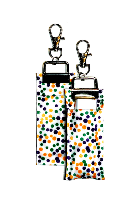 Mardi Gras - Dots - Lip Balm Holder (Single)