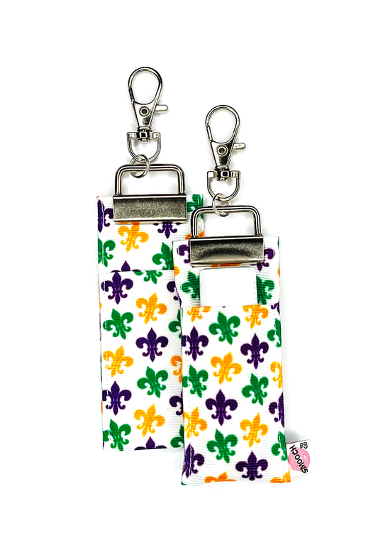 Mardi Gras Small Fleur de Lis - Lip Balm Holder (Single)