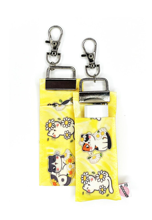 Pets - Cats on Yellow - Lip Balm Holder (Single)