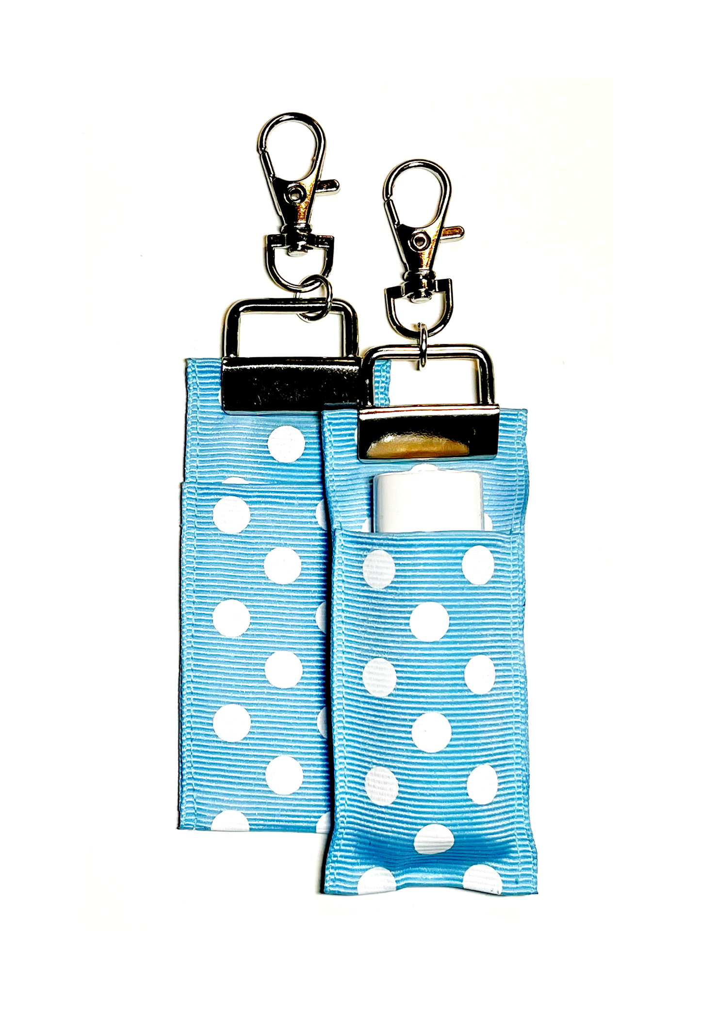 Polka Dot - Light Blue - Lip Balm Holder (Single)