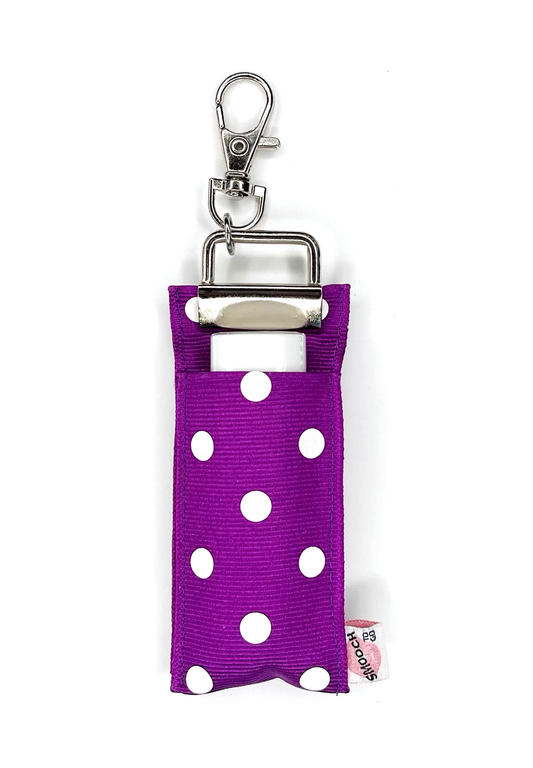 Polka Dot - Purple - Lip Balm Holder