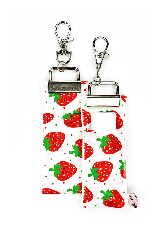 Strawberries with Gold - Lip Balm Holder (Single)