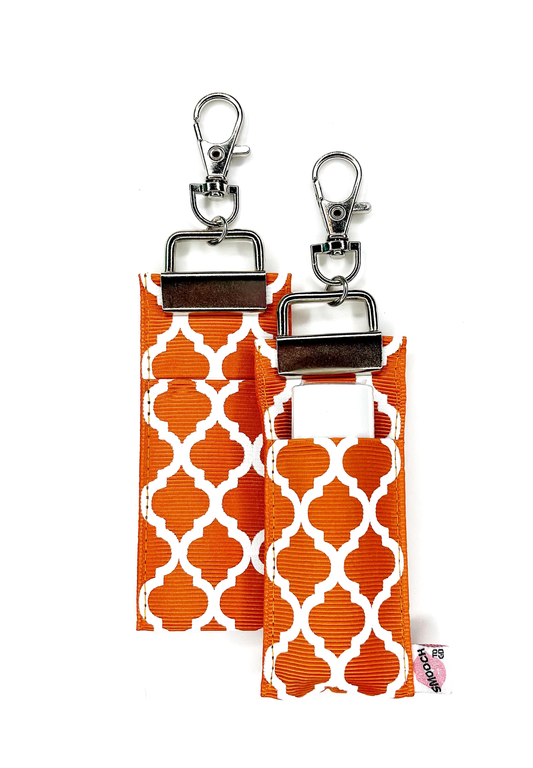 Team Colors - Burnt Orange/White - Lip Balm Holder (Single)